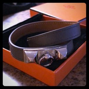 Hermès double tour bracelet tan